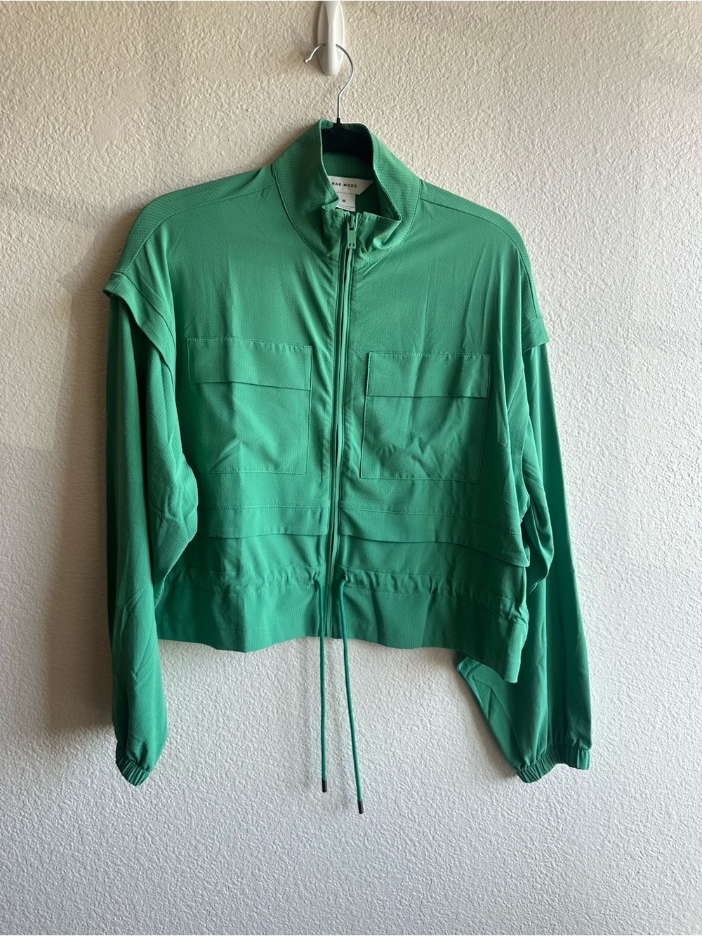 Womens Rae Mode Green Zip-Front Cropped Jacket NWOT